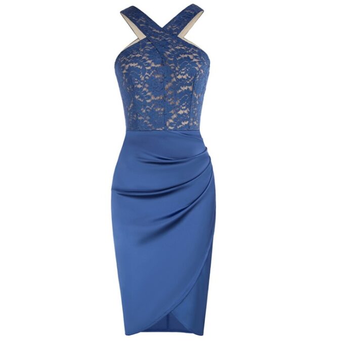 Women's Semi Formal Cocktail Halter Dress