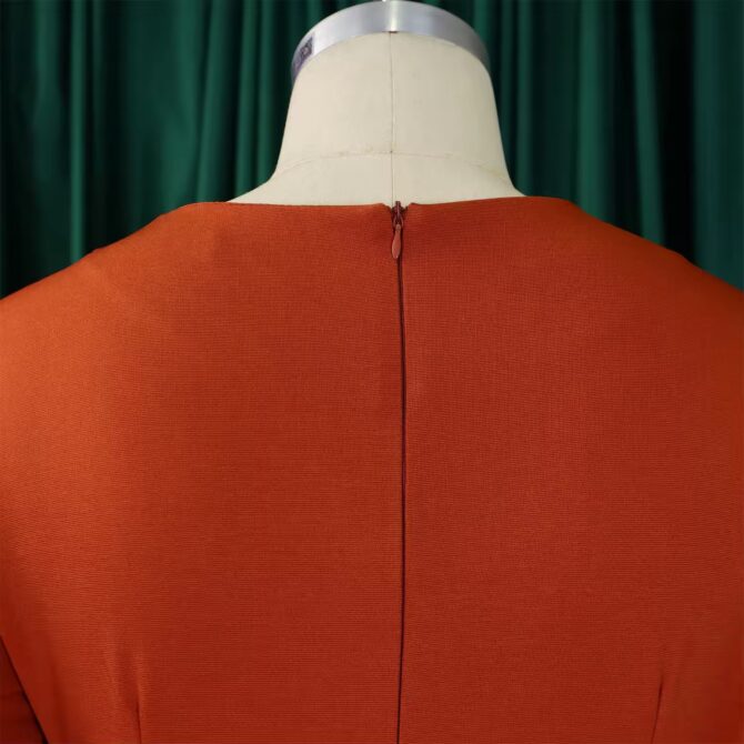 3/4 Sleeved Belted Office Dress