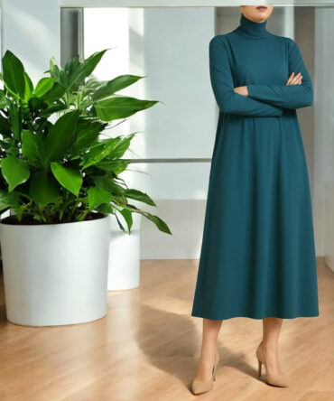 Long Sleeved A-Line Jersey Dresses